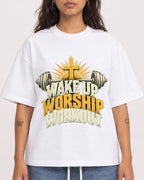 Mockup Boxy Heavyweight Tee White female close-up 06