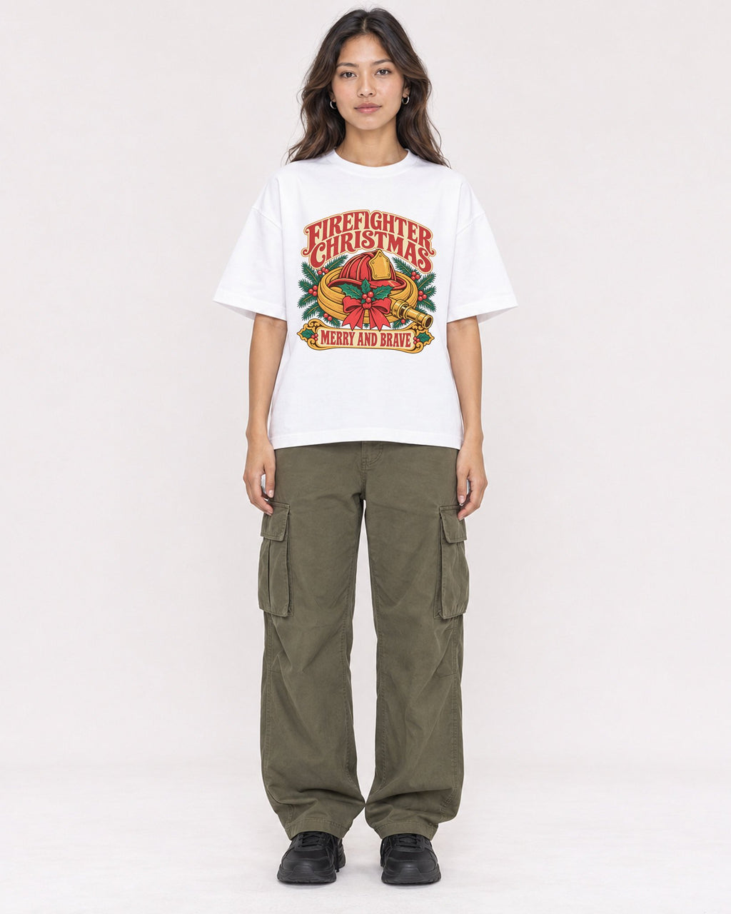 Mockup Boxy Heavyweight Tee White female full-body 02