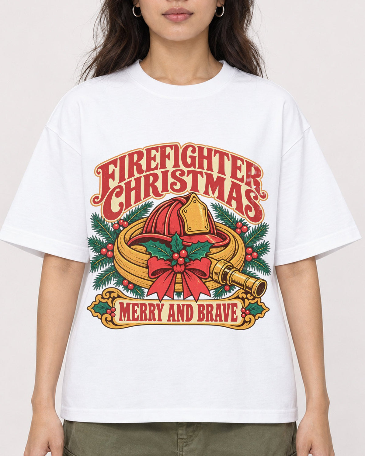 Mockup Boxy Heavyweight Tee White female close-up 02