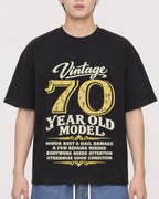Mockup Boxy Heavyweight Tee Black male close-up 31