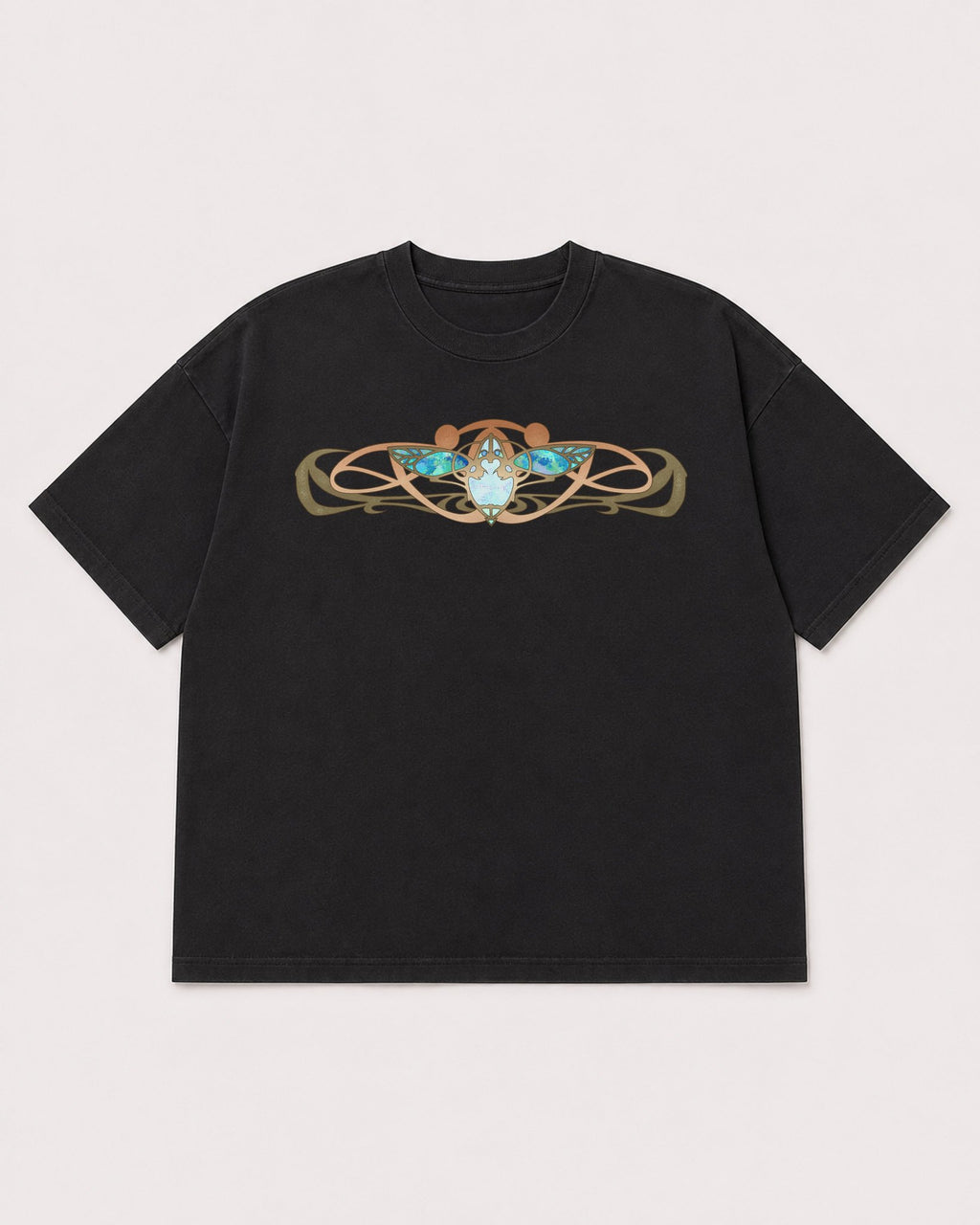 Mockup Boxy Heavyweight Tee Black product