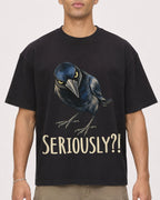 Mockup Boxy Heavyweight Tee Black male close-up 20