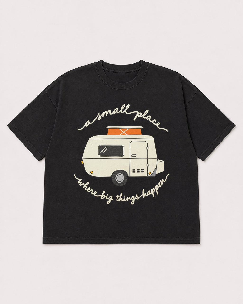 Mockup Boxy Heavyweight Tee Black product