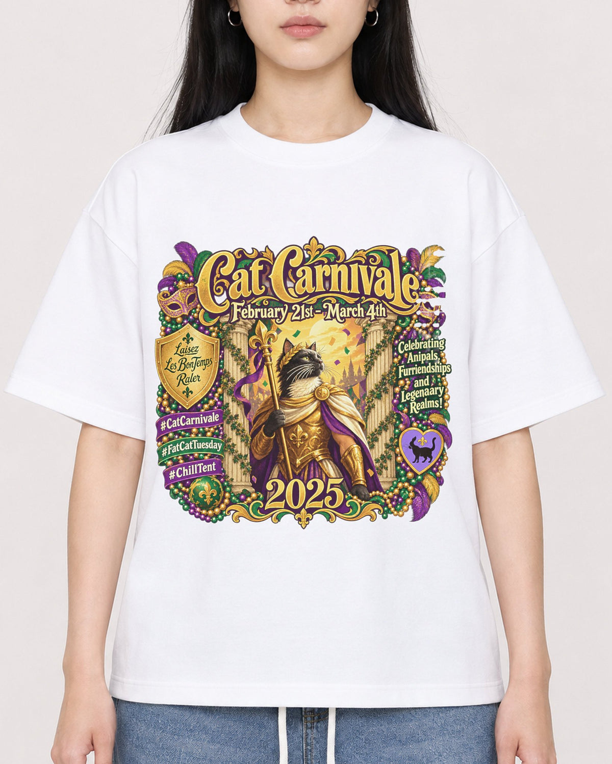 Mockup Boxy Heavyweight Tee White female close-up 01