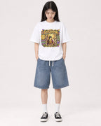 Mockup Boxy Heavyweight Tee White female full-body 01