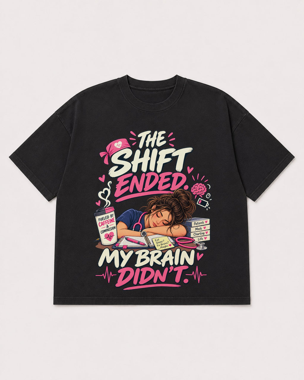 Mockup Boxy Heavyweight Tee Black product