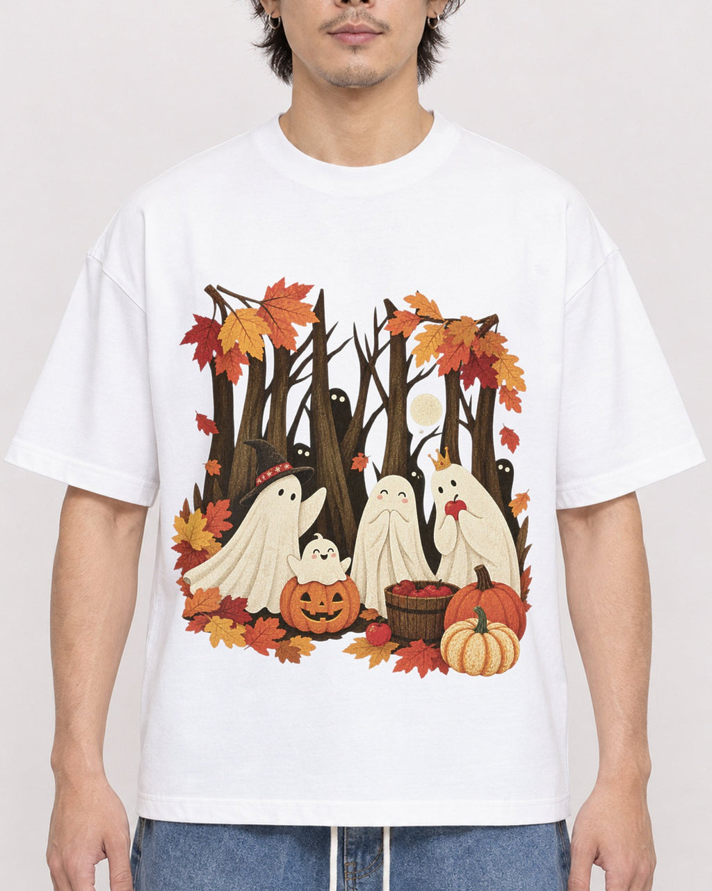 Mockup Boxy Heavyweight Tee White male close-up 03