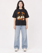 Mockup Boxy Heavyweight Tee Black female full-body 03