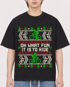 Mockup Boxy Heavyweight Tee Black male close-up 11