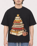 Mockup Boxy Heavyweight Tee Black male close-up 03