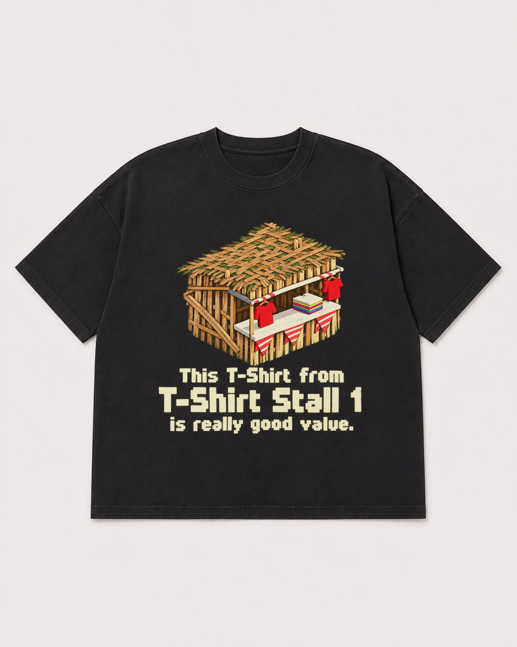 Mockup Boxy Heavyweight Tee Black product