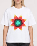 Mockup Boxy Heavyweight Tee White female close-up 08