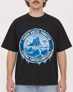 Mockup Boxy Heavyweight Tee Black male close-up 09