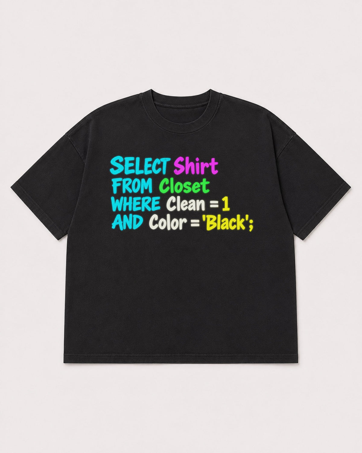 Mockup Boxy Heavyweight Tee Black product