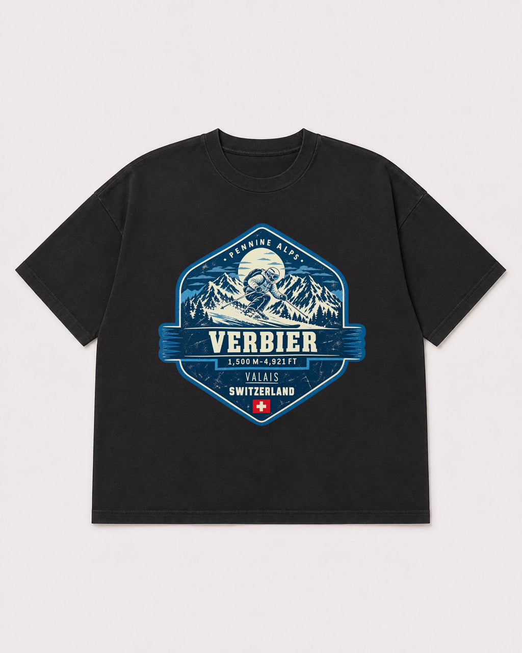 Mockup Boxy Heavyweight Tee Black product