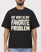 Mockup Boxy Heavyweight Tee Black male close-up 37