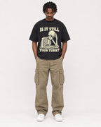 Mockup Boxy Heavyweight Tee Black male full-body 04