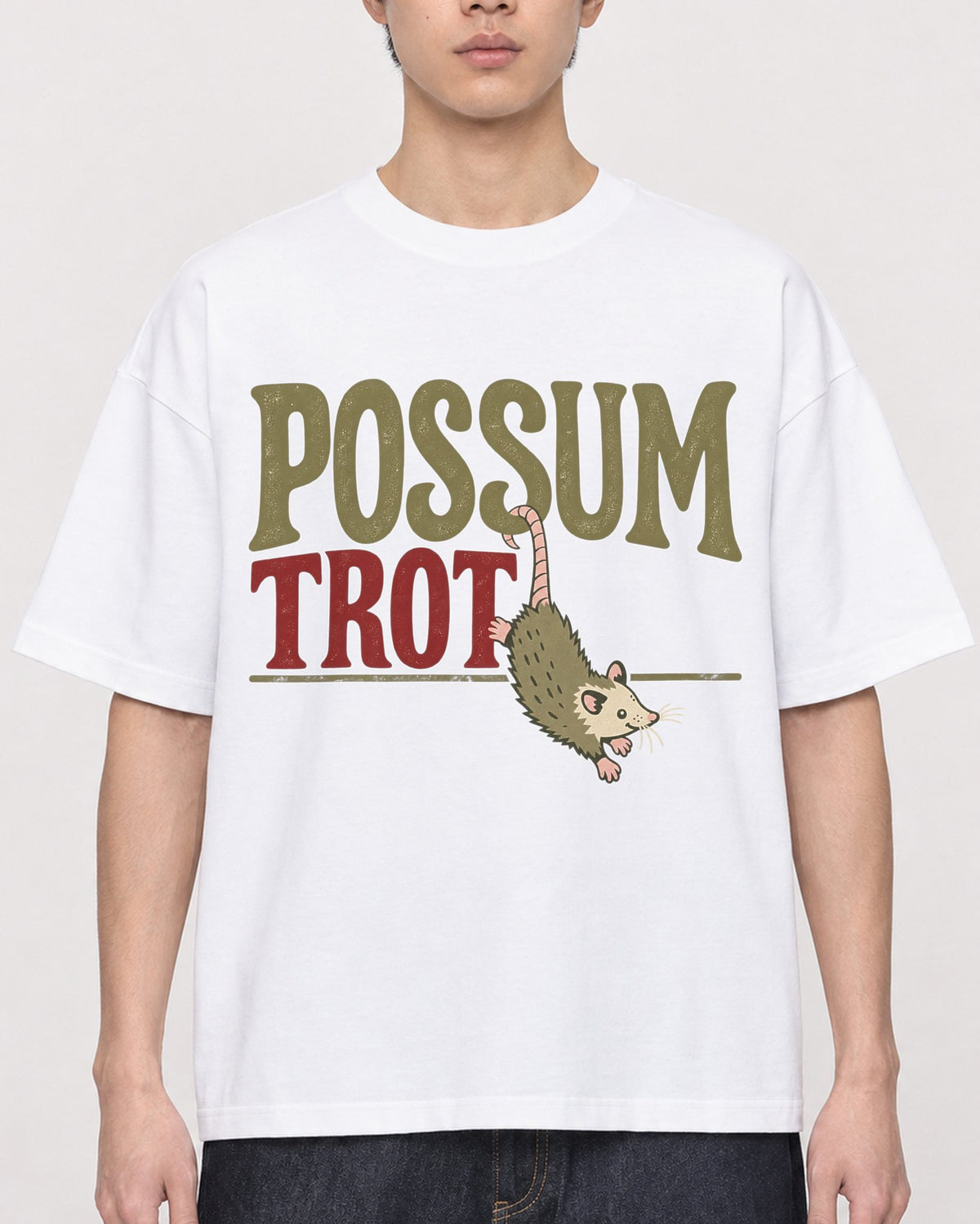 Mockup Boxy Heavyweight Tee White male close-up 01
