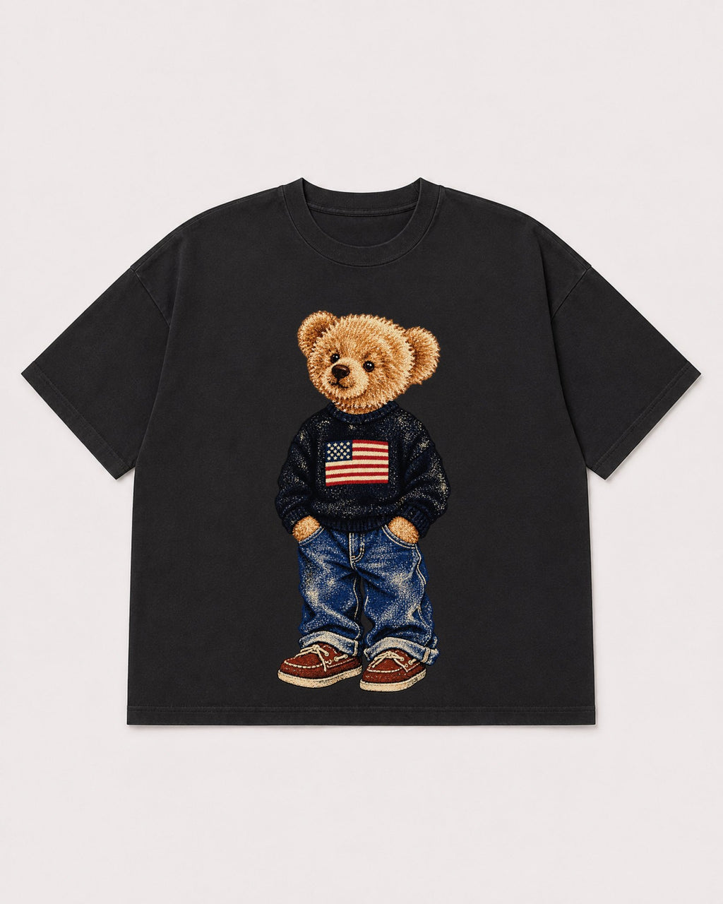 Mockup Boxy Heavyweight Tee Black product