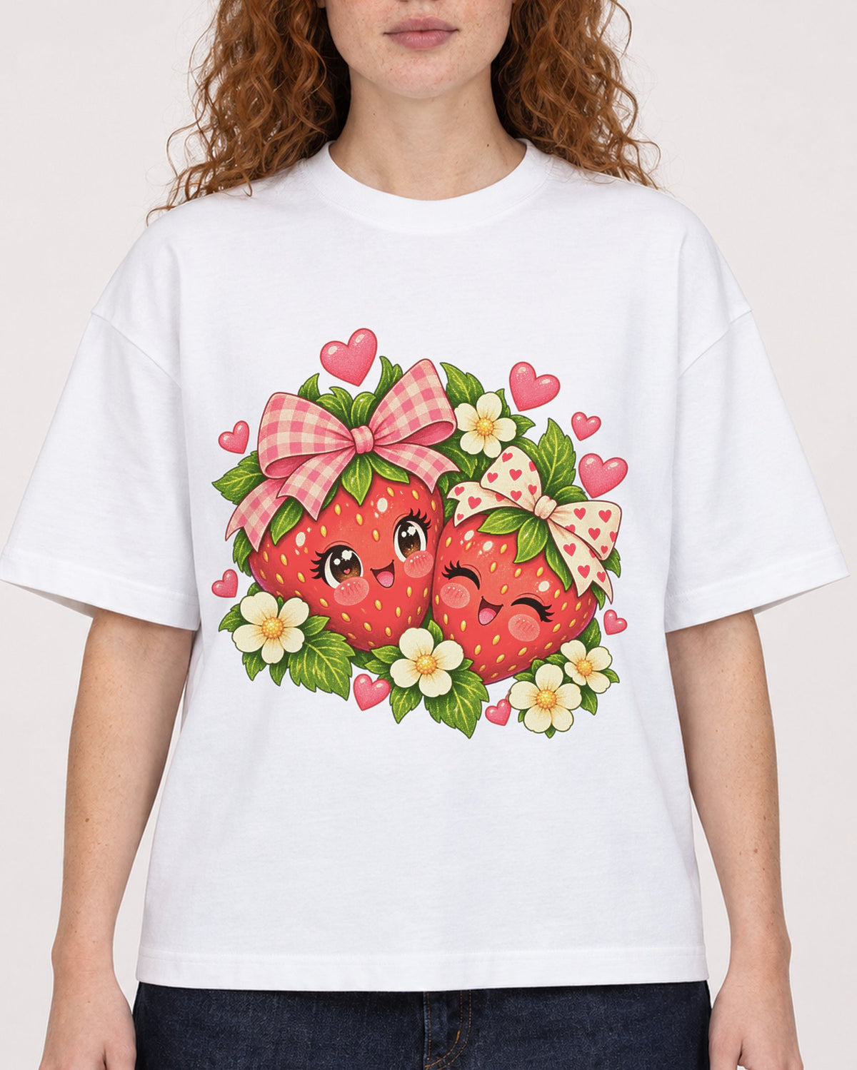 Mockup Boxy Heavyweight Tee White female close-up 09