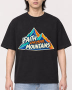 Mockup Boxy Heavyweight Tee Black male close-up 41