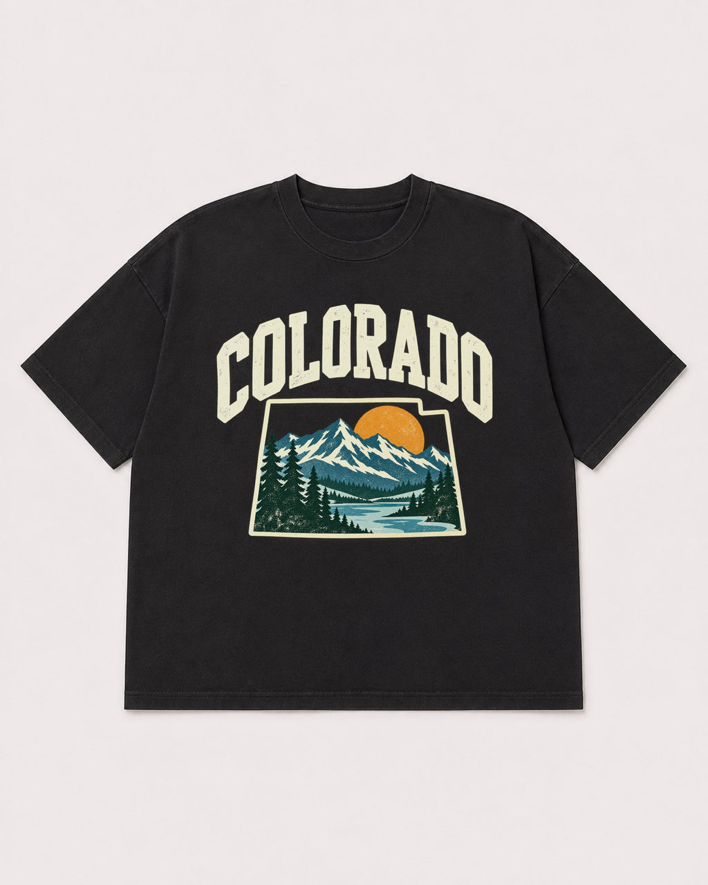 Mockup Boxy Heavyweight Tee Black product