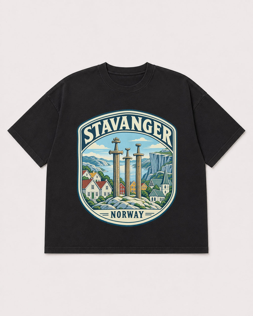 Mockup Boxy Heavyweight Tee Black product