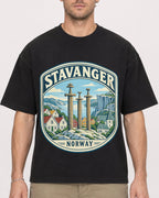 Mockup Boxy Heavyweight Tee Black male close-up 08