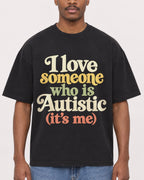 Mockup Boxy Heavyweight Tee Black male close-up 14