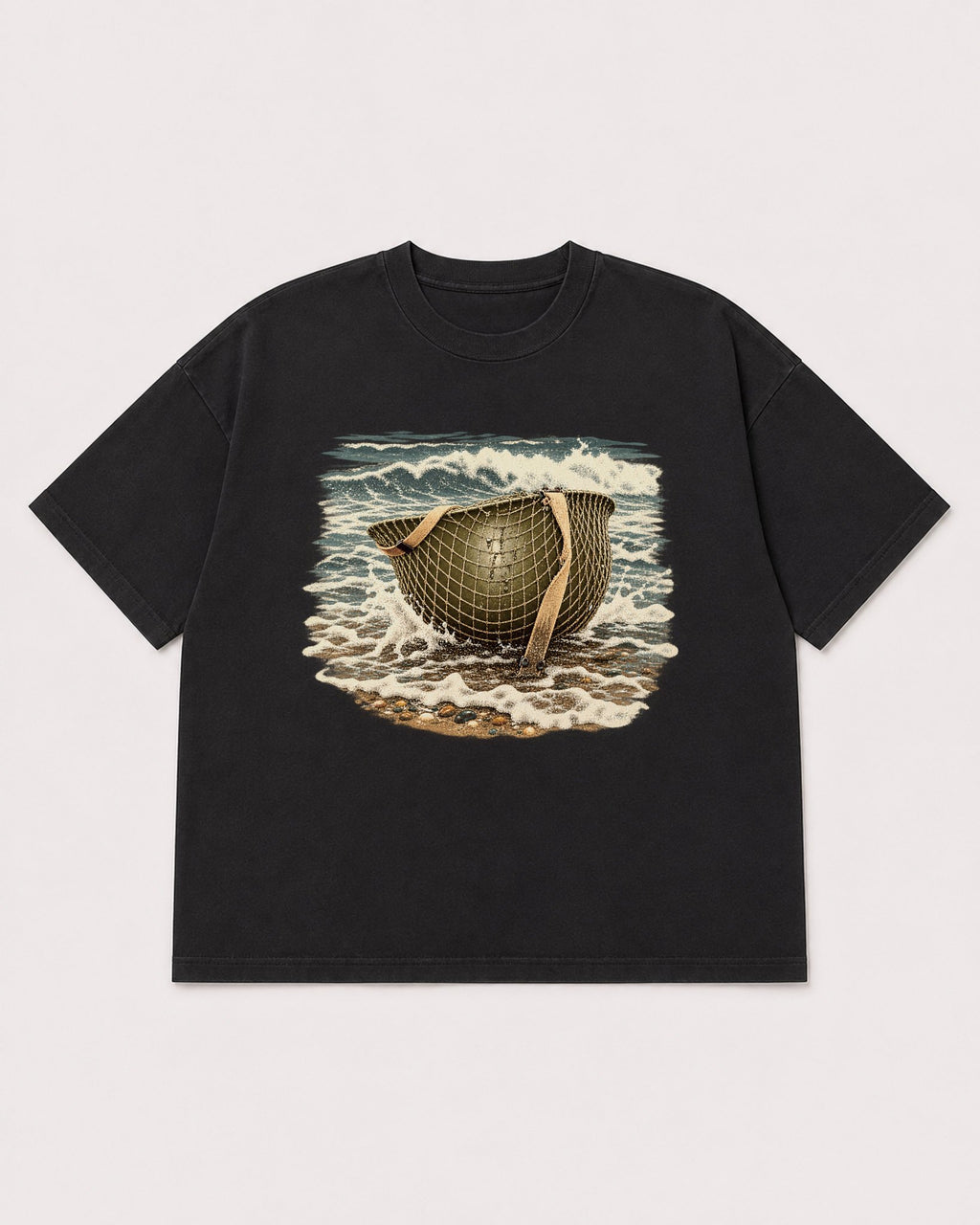 Mockup Boxy Heavyweight Tee Black product