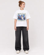 Mockup Boxy Heavyweight Tee White female full-body 28
