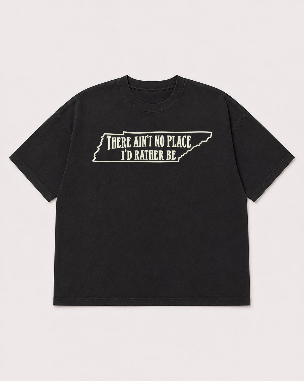 Mockup Boxy Heavyweight Tee Black product