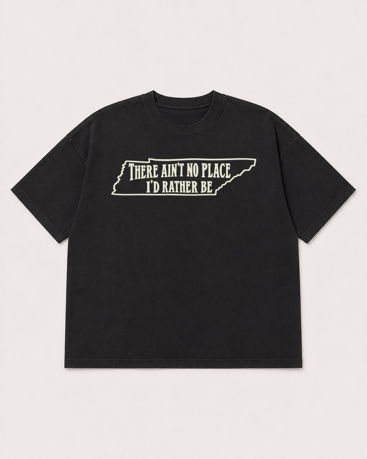 Mockup Boxy Heavyweight Tee Black product