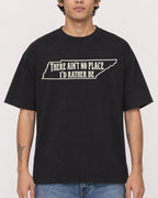Mockup Boxy Heavyweight Tee Black male close-up 06