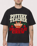 Mockup Boxy Heavyweight Tee Black male close-up 18