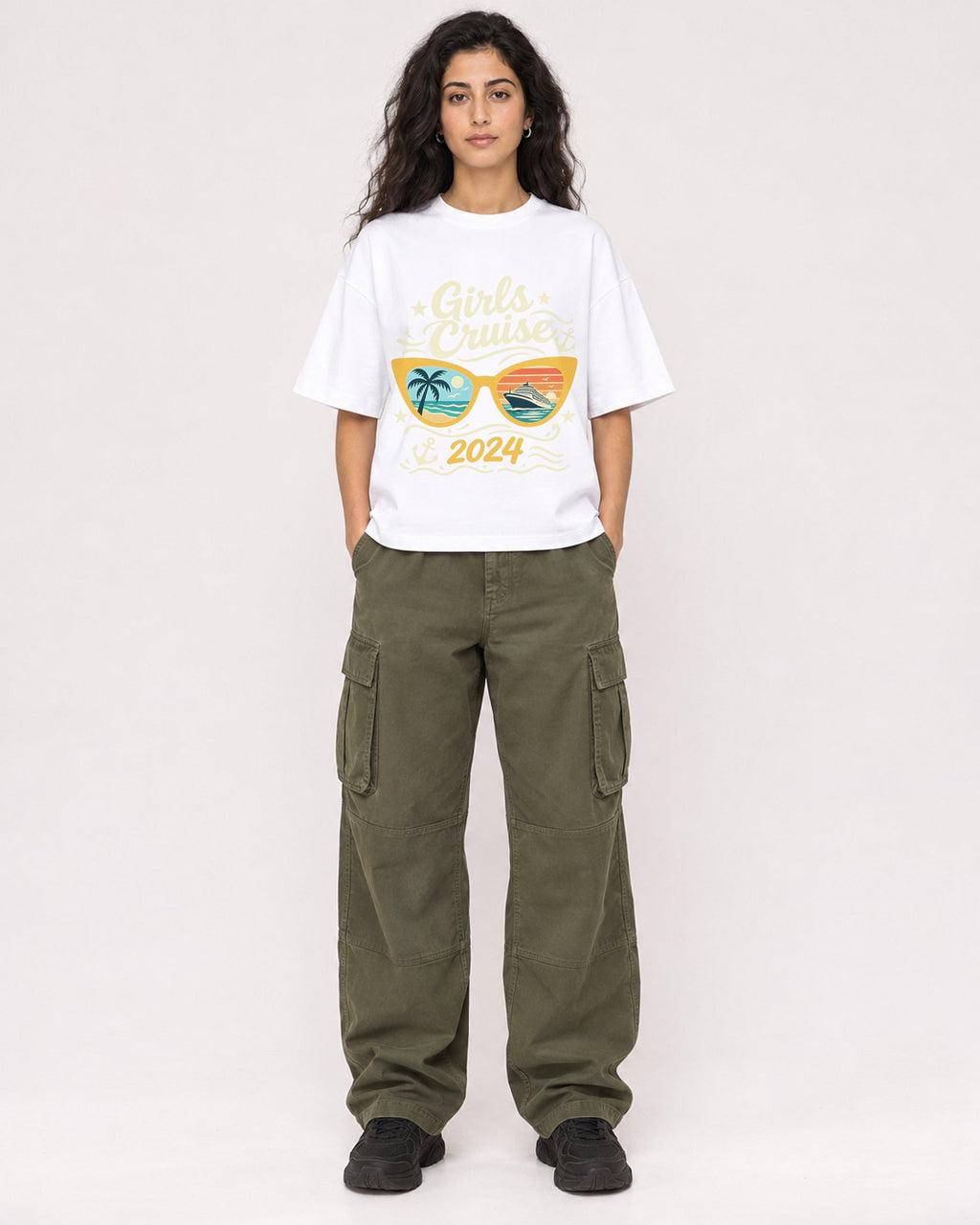 Mockup Boxy Heavyweight Tee White female full-body 07