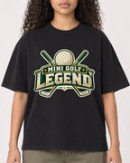 Mockup Boxy Heavyweight Tee Black female close-up 10