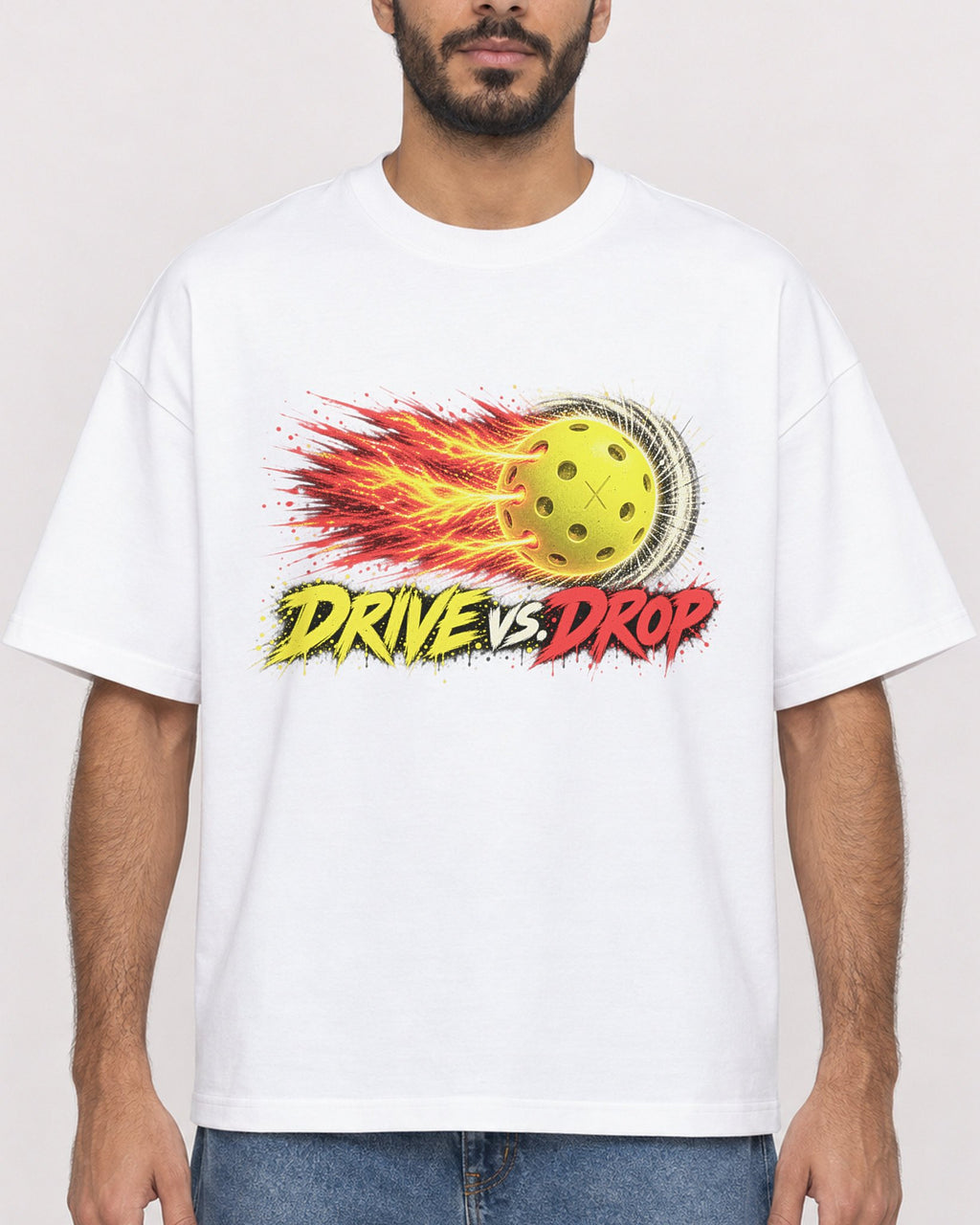 Mockup Boxy Heavyweight Tee White male close-up 07