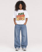 Mockup Boxy Heavyweight Tee White female full-body 05