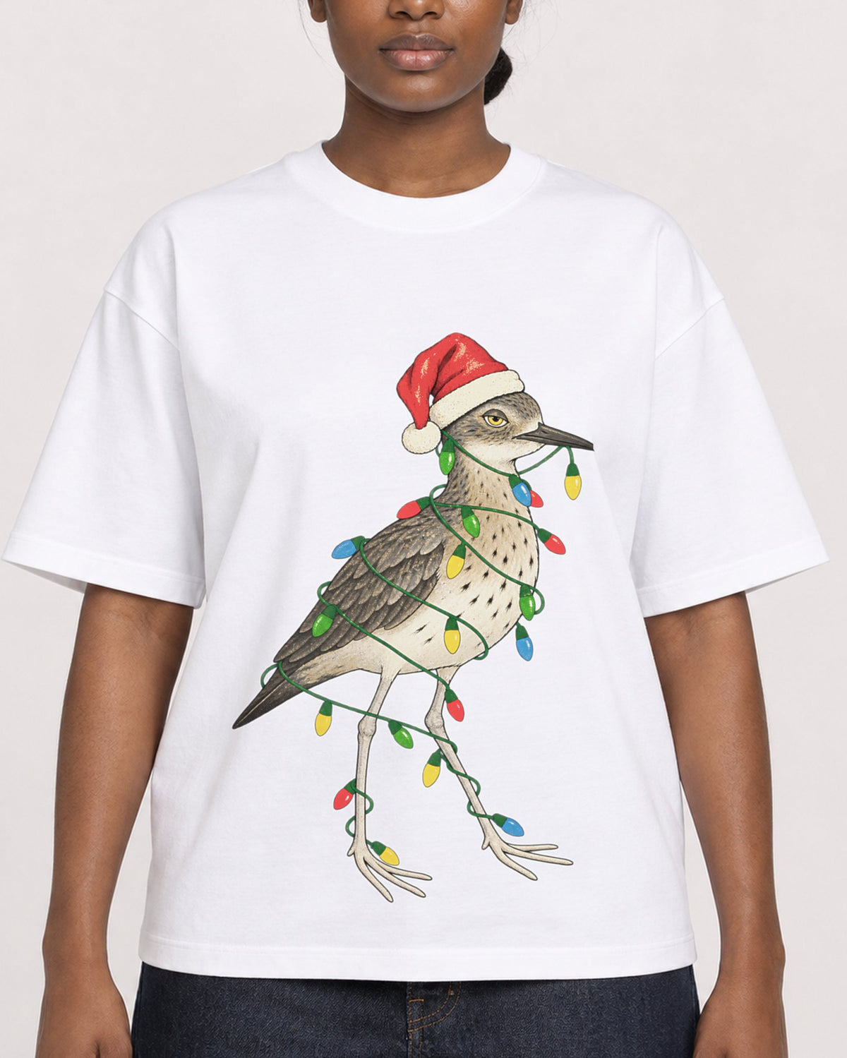 Mockup Boxy Heavyweight Tee White female close-up 34