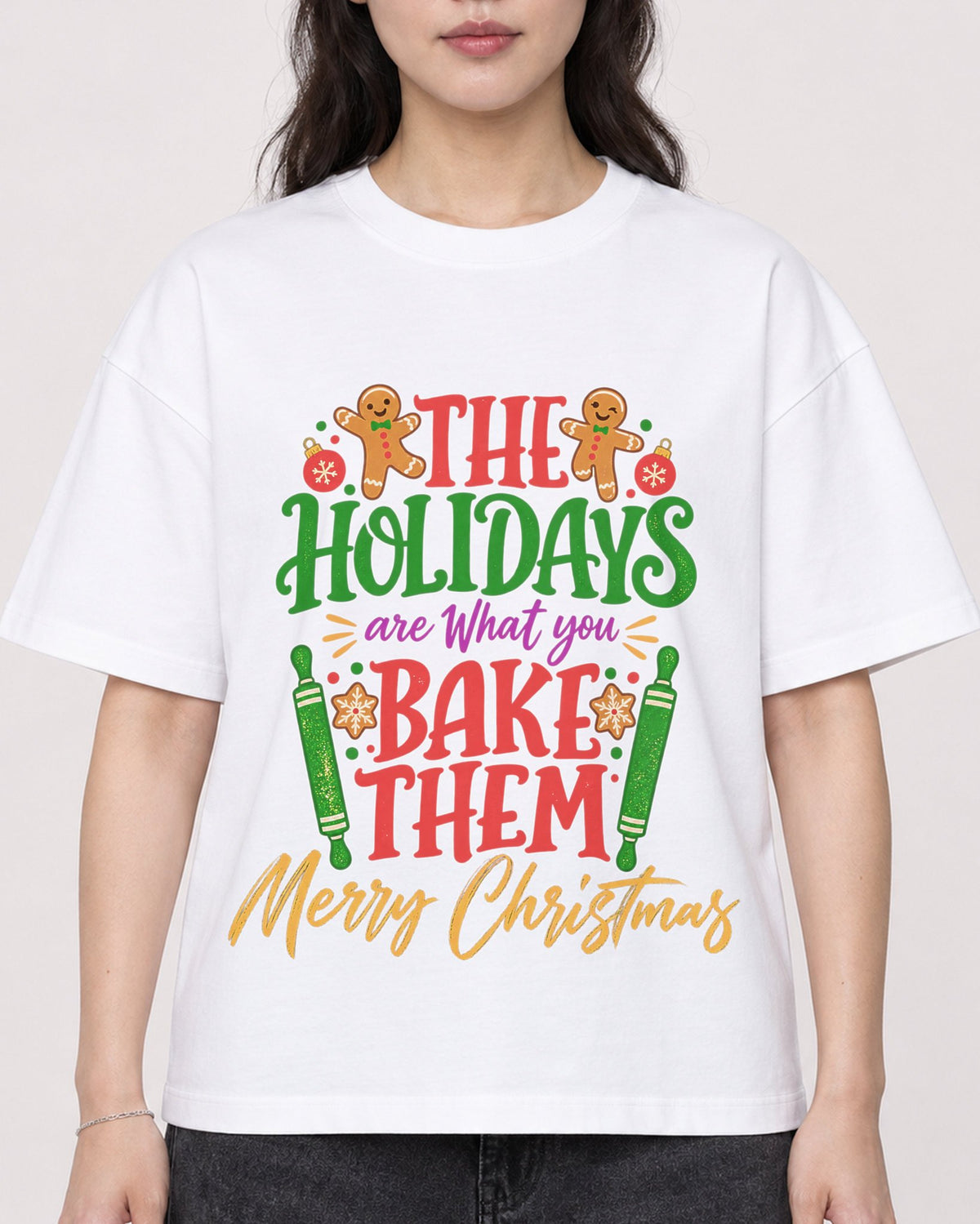Mockup Boxy Heavyweight Tee White female close-up 03