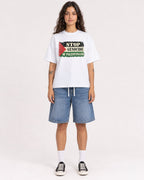 Mockup Boxy Heavyweight Tee White female full-body 06