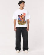 Mockup Boxy Heavyweight Tee White male full-body 10