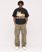 Mockup Boxy Heavyweight Tee Black male full-body 04