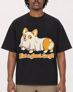 Mockup Boxy Heavyweight Tee Black male close-up 04