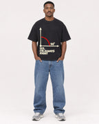 Mockup Boxy Heavyweight Tee Black male full-body 14