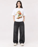 Mockup Boxy Heavyweight Tee White female full-body 03
