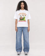 Mockup Boxy Heavyweight Tee White female full-body 10