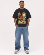 Mockup Boxy Heavyweight Tee Black male full-body 14