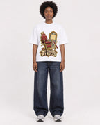 Mockup Boxy Heavyweight Tee White female full-body 14